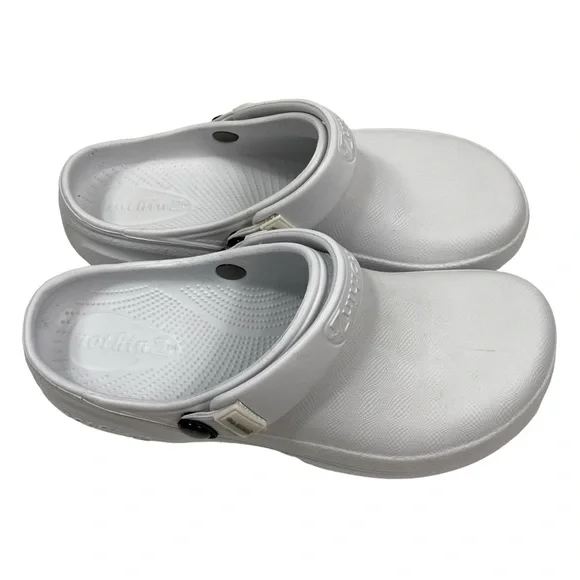 NothinZ White Lightweight Clogs Unisex - Picture 2 of 4